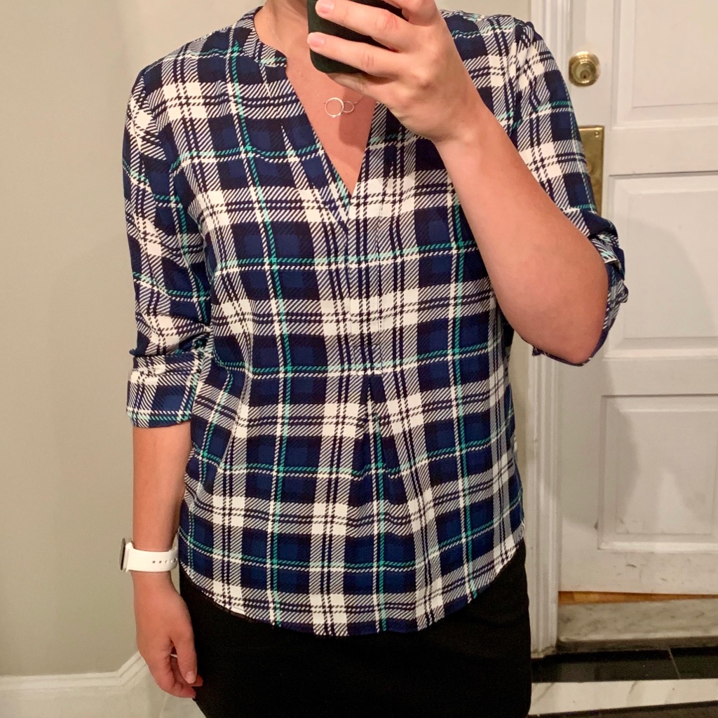 Plaid Patterned Blouse